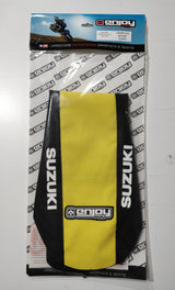 Enjoy Manufacturing Suzuki Seat Cover RMZ 250 2007 - 2009 STD  Logo, Black / Yellow